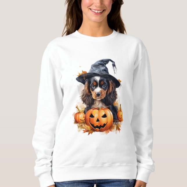 Camiseta Cavalier King Charles Spaniel Halloween (Frente)
