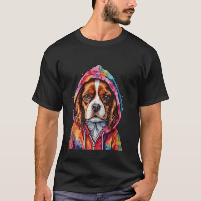 Camiseta Cavalier King Charles Spaniel Hoodie Dog Funny (Frente)