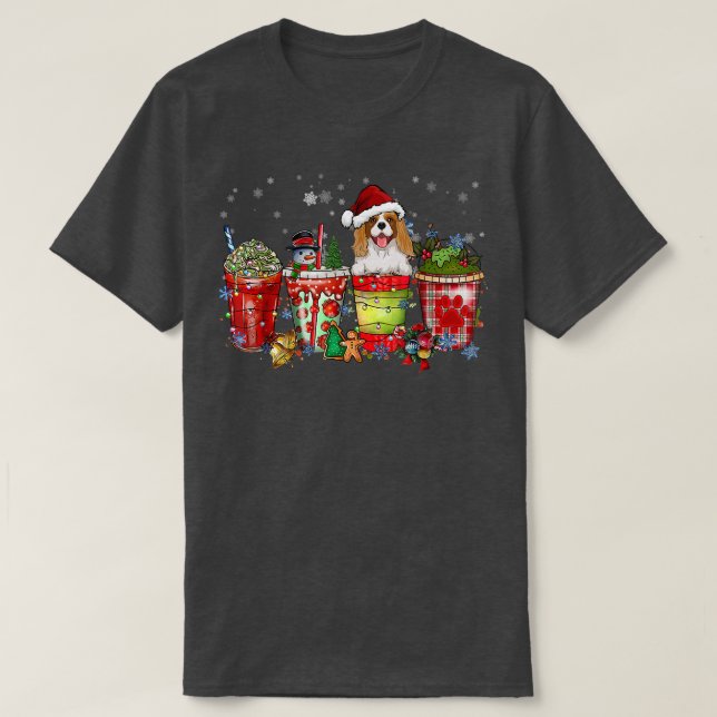 Camiseta Cavalier King Charles Spaniel Iced Latte Bonecos d (Frente do Design)