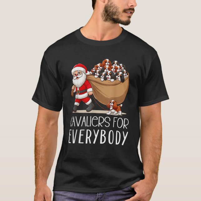 Camiseta Cavalier King Charles Spaniel Natal Funny Cava (Frente)