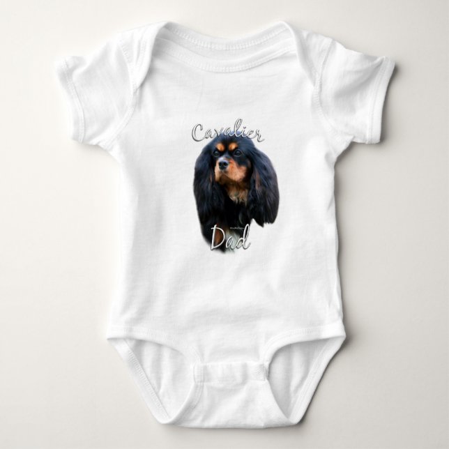 Camiseta Cavalier King Charles Spaniel Pai 2 (Frente)