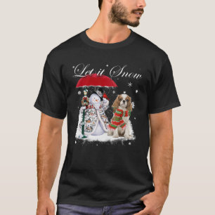 Camiseta Cavalier King Charles Spaniel Papai noel neve de N