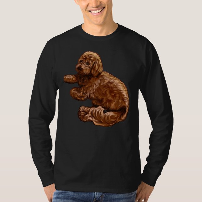 Camiseta Cavalier King Charles Spaniel Poodle Cavapoo Puppy (Frente)