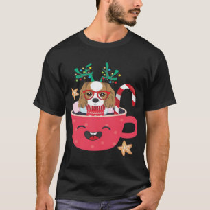 Camiseta Cavalier King Charles Spaniel Teacup Natal Férias 
