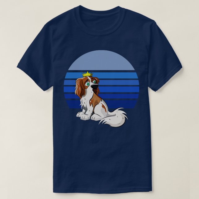 Camiseta Cavalier Retro Blue (Frente do Design)