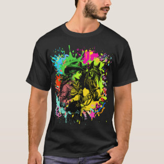 Camiseta cavallo abstrato art