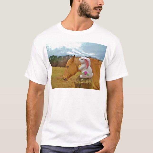 Camiseta Cavalo Amarelo, Coelho Primavera (Frente)
