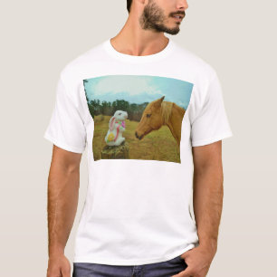 Camiseta Cavalo Amarelo Louro e Coelhinho da Páscoa