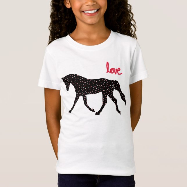Camiseta Cavalo, amor e corações (Frente)
