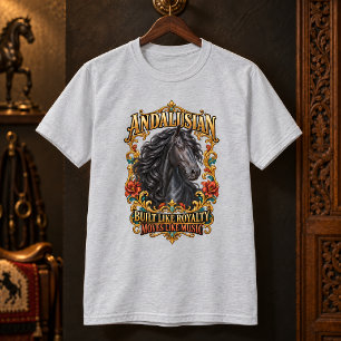Camiseta Cavalo Andaluz Construído Como Realeza