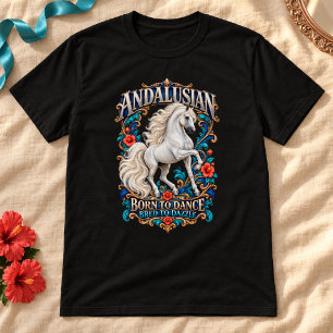 Camiseta Cavalo Andaluz Nascido para Dançar