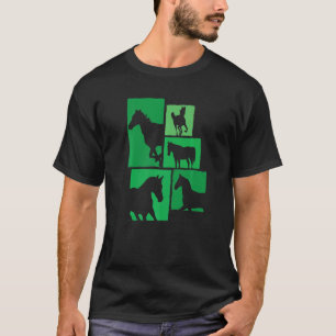 Camiseta Cavalo Andando Cavalo Silhueta Cavalo Cavaleiro Ca