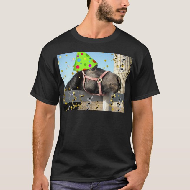 Camiseta Cavalo-animal de festa (Frente)