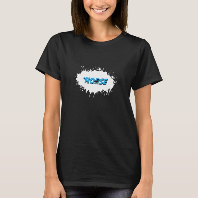 Camiseta Cavalo Animal Diversão Splash (Frente)
