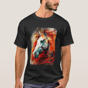 Camiseta Cavalo Antigo Belo Rosto Amantes de Cavalos Homens