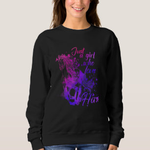 Camiseta Cavalo Apenas Uma Menina Que Ama Eques Andando De