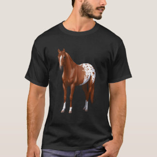 Camiseta Cavalo Appaloosa Manta Castanha Alazã