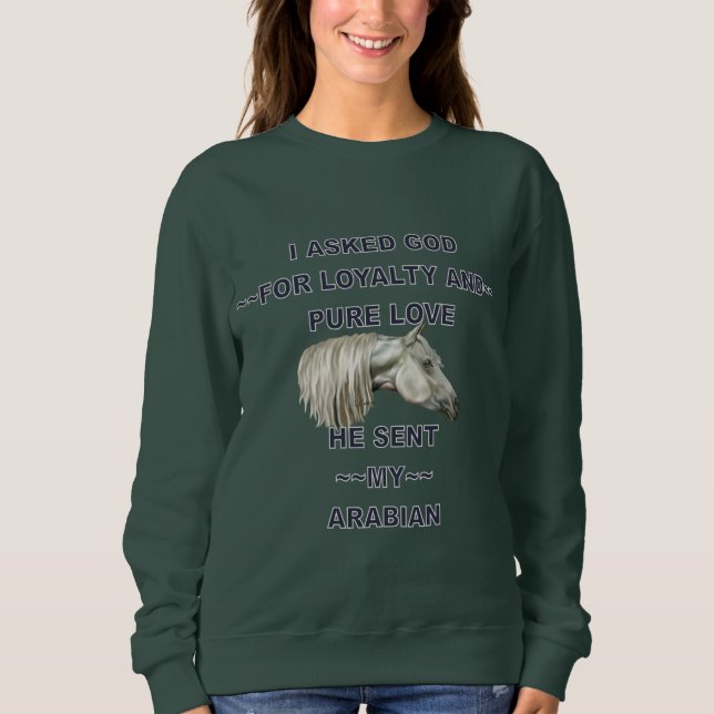 Camiseta Cavalo Árabe da cinza (Frente)
