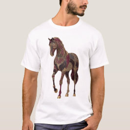 Camiseta Cavalo árabe real ornamentado