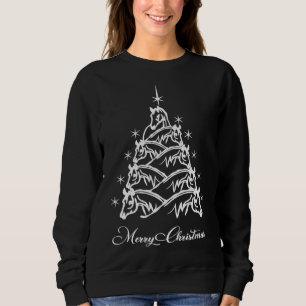 Camiseta Cavalo Árvore de Natal Cavalo Cavaleiro Cavaleiro