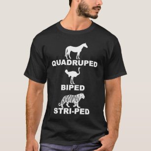 Camiseta Cavalo Avestruz Tigre Quadrúpede Bípede Listrado