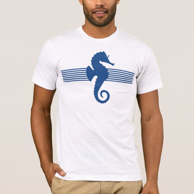 Camiseta Cavalo Azul da Marinha Justa (Frente)