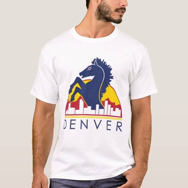 Camiseta Cavalo azul Denver (Frente)