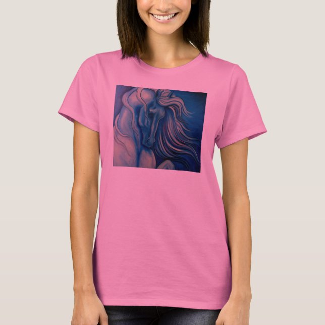 Camiseta Cavalo azul do drama (Frente)