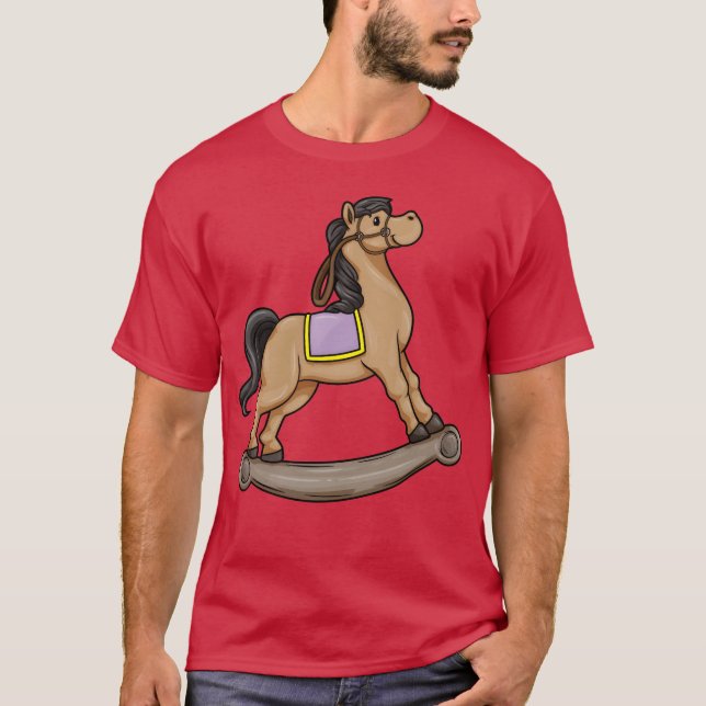 Camiseta Cavalo Balanço Balanço Balanço Cadeira engraçado (Frente)