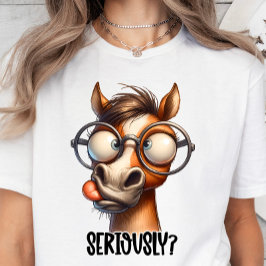 Camiseta Cavalo-bebê bonito, Sarcasmo engraçado com camiset