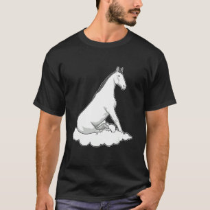 Camiseta Cavalo Branco Em Nuvens