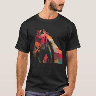 Camiseta Cavalo Cabeça Artística Equestre Cavaleiro Cavalei