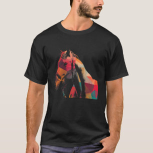 Camiseta Cavalo Cabeça Artística Equitação Cavaleiro Montan