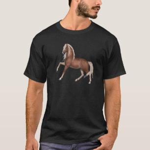 Camiseta Cavalo Castanho Flaxen Cavalo Equestre