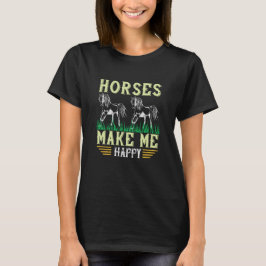 Camiseta Cavalo - Cavalos Me Fazem Feliz