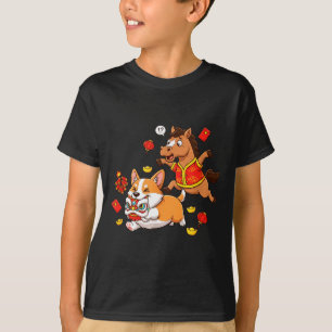Camiseta Cavalo Chinês Corgi Engraçado Infantil Masculino F