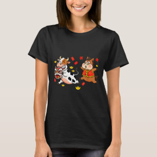 Camiseta Cavalo Chinês Vaca Engraçado Crianças Homens Mulhe