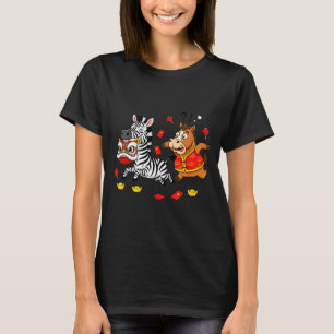 Camiseta Cavalo Chinês Zebra Engraçado Crianças Homens Mulh