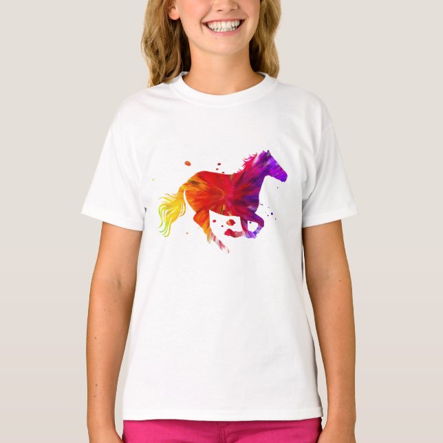 Camiseta Cavalo Colorido (Frente)