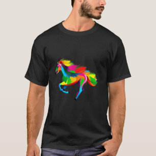 Camiseta Cavalo Colorido