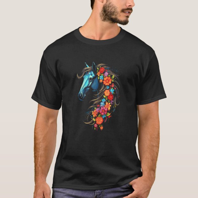 Camiseta Cavalo Colorido 6 (Frente)