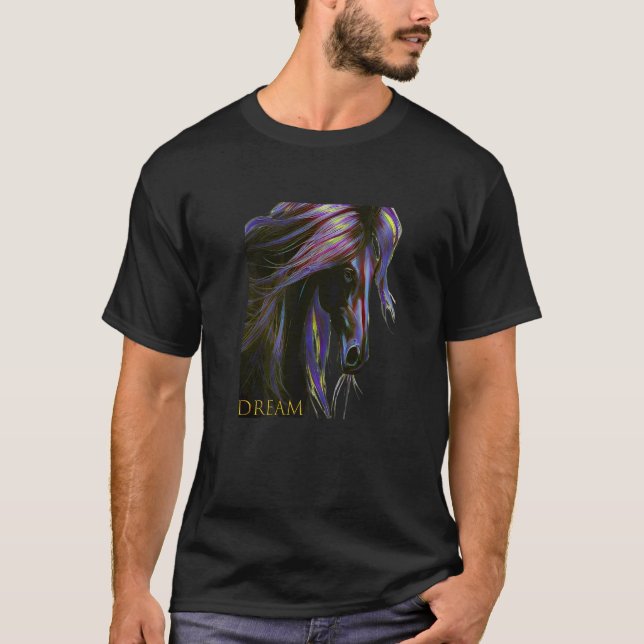 Camiseta Cavalo Colorido com Cavalos (Frente)