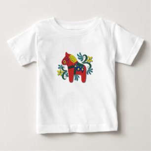 Camiseta Cavalo colorido de Dala do sueco