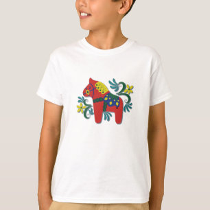 Camiseta Cavalo colorido de Dala do sueco