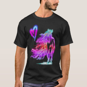Camiseta Cavalo Colorido e Elegante com Coração Equino Esti
