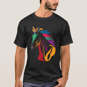 Camiseta Cavalo Colorido Para Cavalgada Cavalo