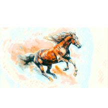 Cavalo com Aquarela Livre
