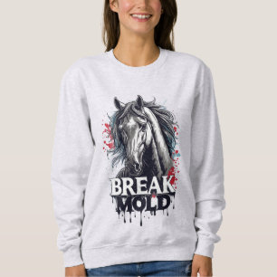 Camiseta Cavalo Com Arte de respingo, Tipografia Negrito