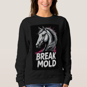 Camiseta Cavalo Com Arte de respingo, Tipografia Negrito