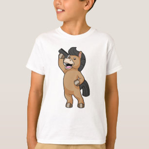 Camiseta Cavalo com cabeleireiro com Comb